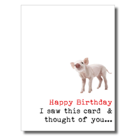 Happy Birthday Pig Card